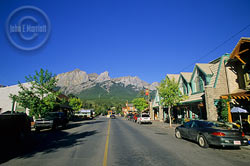 A shot of Canmore Main Street. Photo by John E. Marriott.